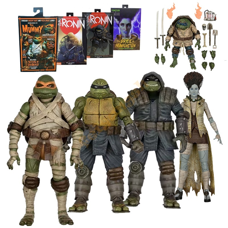 ฟิกเกอร์-neca-global-monster-teenage-mutant-ninja-turtles-leonardo-leo-raphael-raph-michelangelo-mikey-april-oneil-ของขวัญวันเกิด