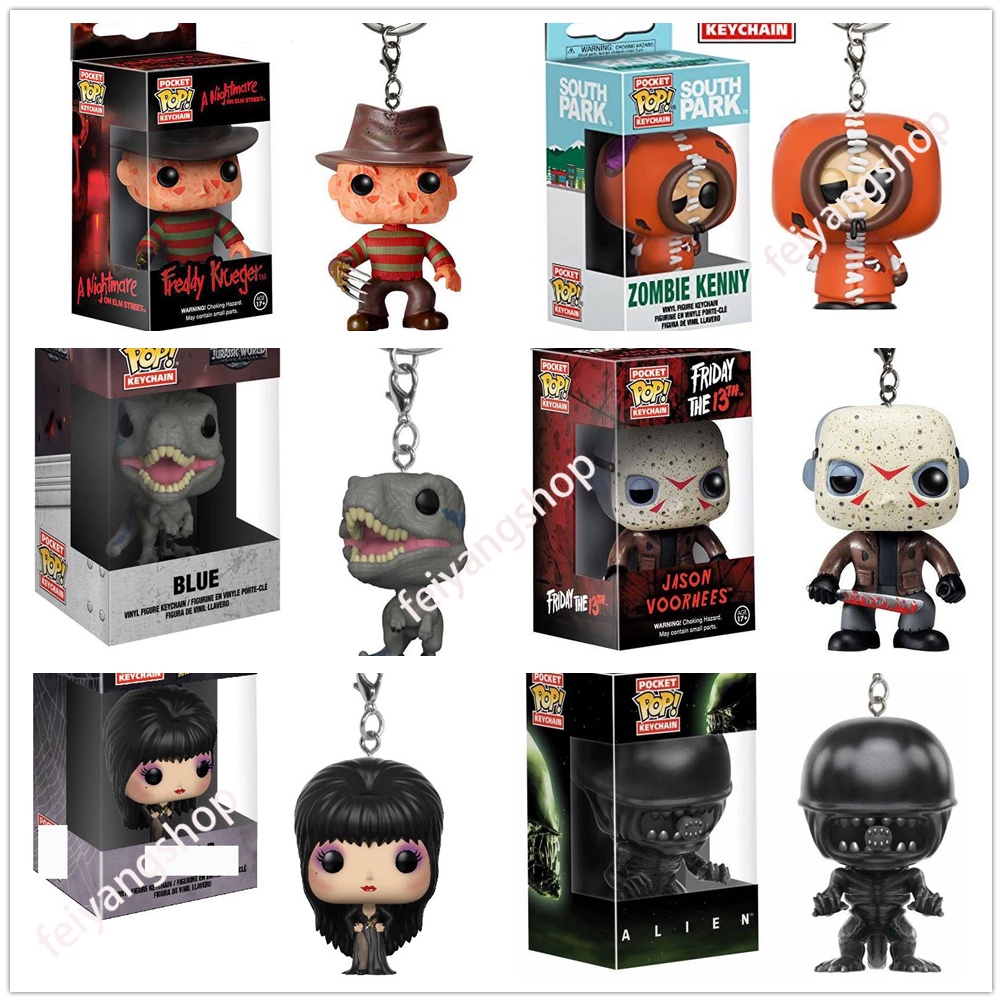 ใหม่-พวงกุญแจ-ฟิกเกอร์-ตุ๊กตา-funko-pop-a-nightmare-on-elm-street-mistress-of-the-dark-elvira-jason-xenomorph-alien-ของขวัญ