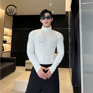 กระดุมติดหัวนม คอสูง ถอดออกได้ สองสี แฟชั่นฤดูใบไม้ร่วง ฤดูหนาว สําหรับช่างทําผม T0657PG960 20B1