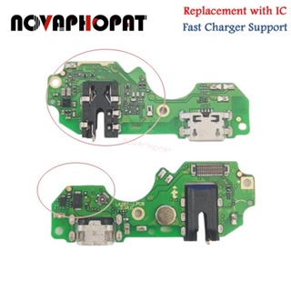 Novaphopat บอร์ดชาร์จไมโครโฟน แจ็คหูฟัง USB สําหรับ Tecno Spark 9 KG5p