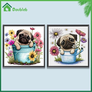 【Doub X ✮】ภาพวาดปักเพชร ทรงกลม ลาย Pekingese 5D DIY สําหรับตกแต่งบ้าน ✮