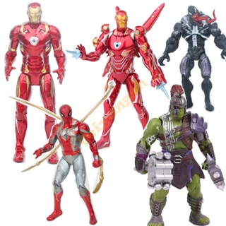 ใหม่ ฟิกเกอร์ Avengers Hulkbuster Spider-Man Hulk Iron Man Mark50 พร้อมไฟ Led สําหรับเด็ก