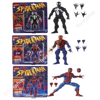 ใหม่ โมเดลฟิกเกอร์ Marvel Avenger Black Spider-Man Joints Are Movable Action Figure ของเล่นสําหรับเด็ก