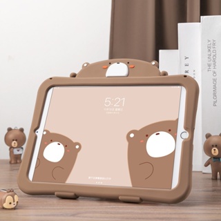 [Aimeidai] เคสแท็บเล็ต ลายหมีบราวน์น่ารัก สําหรับ iPad 2 3 4 Mini Air Pro Series