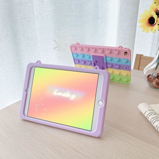 [Aimeidai] เคสแท็บเล็ต แบบบีบบับเบิ้ล สีรุ้ง สําหรับ iPad 2 3 4 Mini Air Pro Series