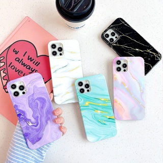 [Aimeidai] เคสโทรศัพท์มือถือ แบบหนา กันกระแทก ลายหินอ่อน สําหรับ iPhone 12 11 X Series