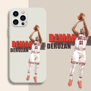 [Aimeidai] เคสโทรศัพท์มือถือ ซิลิโคน กันกระแทก พิมพ์ลาย NBA Stars Demar DeRozan สําหรับ iPhone 13 12 11 Series