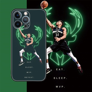 [Aimeidai] เคสโทรศัพท์มือถือซิลิโคน กันกระแทก พิมพ์ลาย NBA Super Star Giannis Antetokounmpo สําหรับ iPhone 14 13 12 11 Series