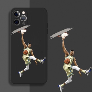 [Aimeidai] เคสโทรศัพท์มือถือ ซิลิโคน กันกระแทก พิมพ์ลาย NBA Stars Giannis Antetokounmpo สําหรับ iPhone 13 12 11 Series