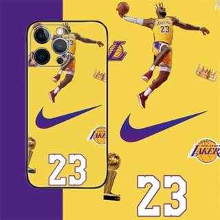 [Aimeidai] เคสโทรศัพท์มือถือซิลิโคน กันกระแทก พิมพ์ลาย NBA Super Star LeBron James สําหรับ iPhone 14 13 12 11 Series