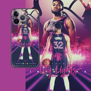 [Aimeidai] เคสโทรศัพท์มือถือ ซิลิโคน กันกระแทก พิมพ์ลายเมือง NBA Super Star Karl-Anthony สําหรับ iPhone 14 13 12 11 Series