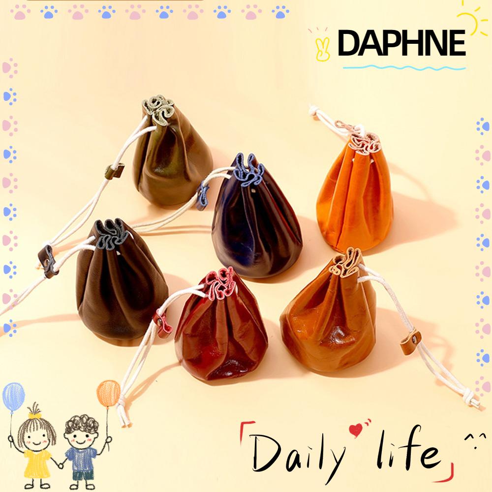 daphne-กระเป๋าใส่เหรียญ-กระเป๋าสตางค์หนัง-อเนกประสงค์-ทนทาน-ขนาดเล็ก-เคลือบแว็กซ์น้ํามัน-น่ารัก