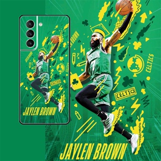 [Aimeidai] เคสโทรศัพท์มือถือ ซิลิโคน กันกระแทก พิมพ์ลาย NBA Star Jaylen Brown สําหรับ Samsung S9 S10 S20 S20 FE S21 S22 Series