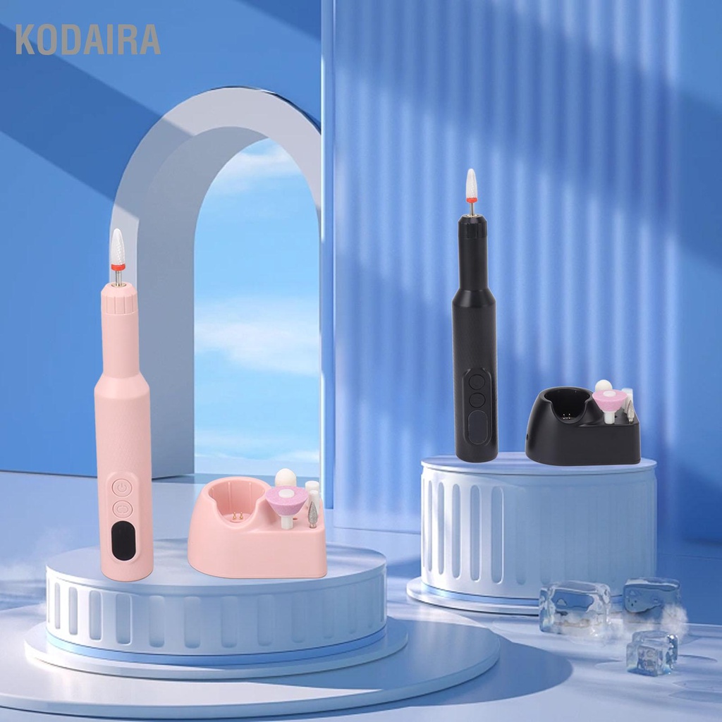 kodaira-เครื่องเจาะเล็บไฟฟ้า-18000rpm-แท่นชาร์จแบบ-dual-จอแสดงผล-led-3-ระดับทำเล็บมือเล็บเท้าชุดขัด