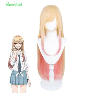 Bluevelvet วิกผมคอสเพลย์ น่ารัก สีเหลือง สีชมพู สําหรับปาร์ตี้ฮาโลวีน