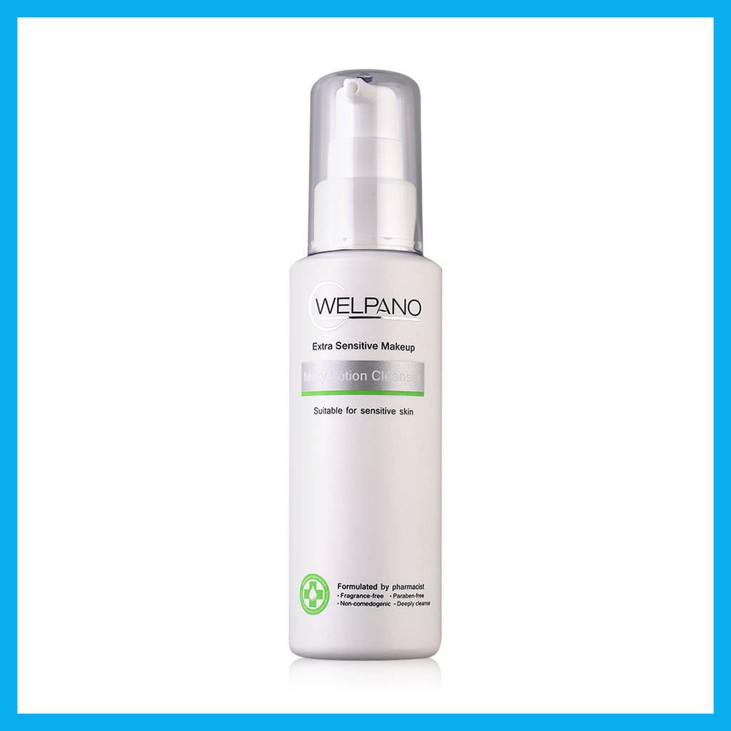welpano-extra-sensitive-makeup-milky-lotion-cleanser-100ml-เวลพาโน่-โลชั่นเช็ดทำความสะอาดผิวหน้า-สำหรับผิวที่แพ้ง่าย