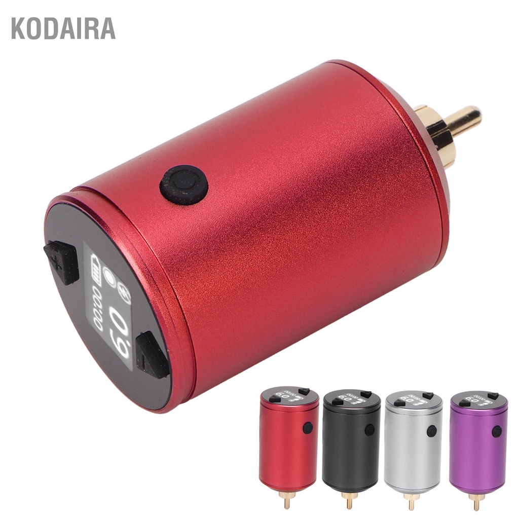 kodaira-1500mah-tattoo-power-supply-อินเทอร์เฟซ-rca-ไร้สายหน้าจอ-lcd-แบบชาร์จไฟได้-4-12v-แบตเตอรี่ปากกาสักแบบปรับได้