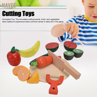  NAVEE ห้องครัวของเล่นตัดอาหารผักผลไม้การเรียนรู้เด็กแกล้งทำเป็นเล่นสำหรับเด็กอายุ 3 ปีขึ้นไป