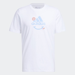 adidas ไลฟ์สไตล์ เสื้อยืดพิมพ์ลาย Change Through Sports ผู้ชาย สีขาว IC1675