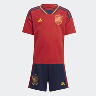 adidas ฟุตบอล ชุดเหย้าสำหรับเด็ก Spain 22 เด็ก สีแดง HF1417