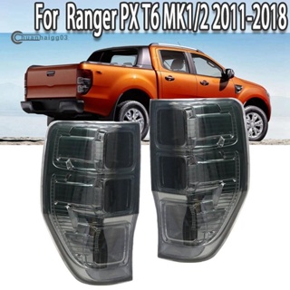 ไฟท้าย ไฟเบรก สีควัน พร้อมสายไฟ ไม่มีหลอดไฟ สําหรับ Ford Ranger Ute PX XL XLS XLT 2011-2020 1 คู่