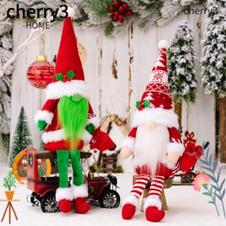 Cherry3 ตุ๊กตามนุษย์แคระน่ารัก ผ้ากํามะหยี่ขนนิ่ม ไร้หน้า สําหรับตกแต่งปาร์ตี้คริสต์มาส