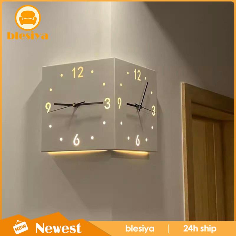 blesiya-นาฬิกาแขวนผนัง-สองด้าน-นอร์ดิก-สี่เหลี่ยม-มีไฟ-มุมนาฬิกา-ตกแต่งผนัง-สําหรับห้องครัว-ห้องเรียน-ตกแต่งผนัง