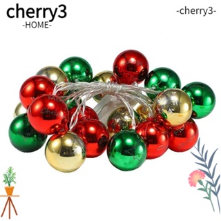 Cherry3 สายไฟหิ่งห้อย LED 10 ดวง รูปดาว บอล หลอดไฟ ยาว 1.5 ม. สําหรับตกแต่งต้นคริสต์มาส ห้องนอน