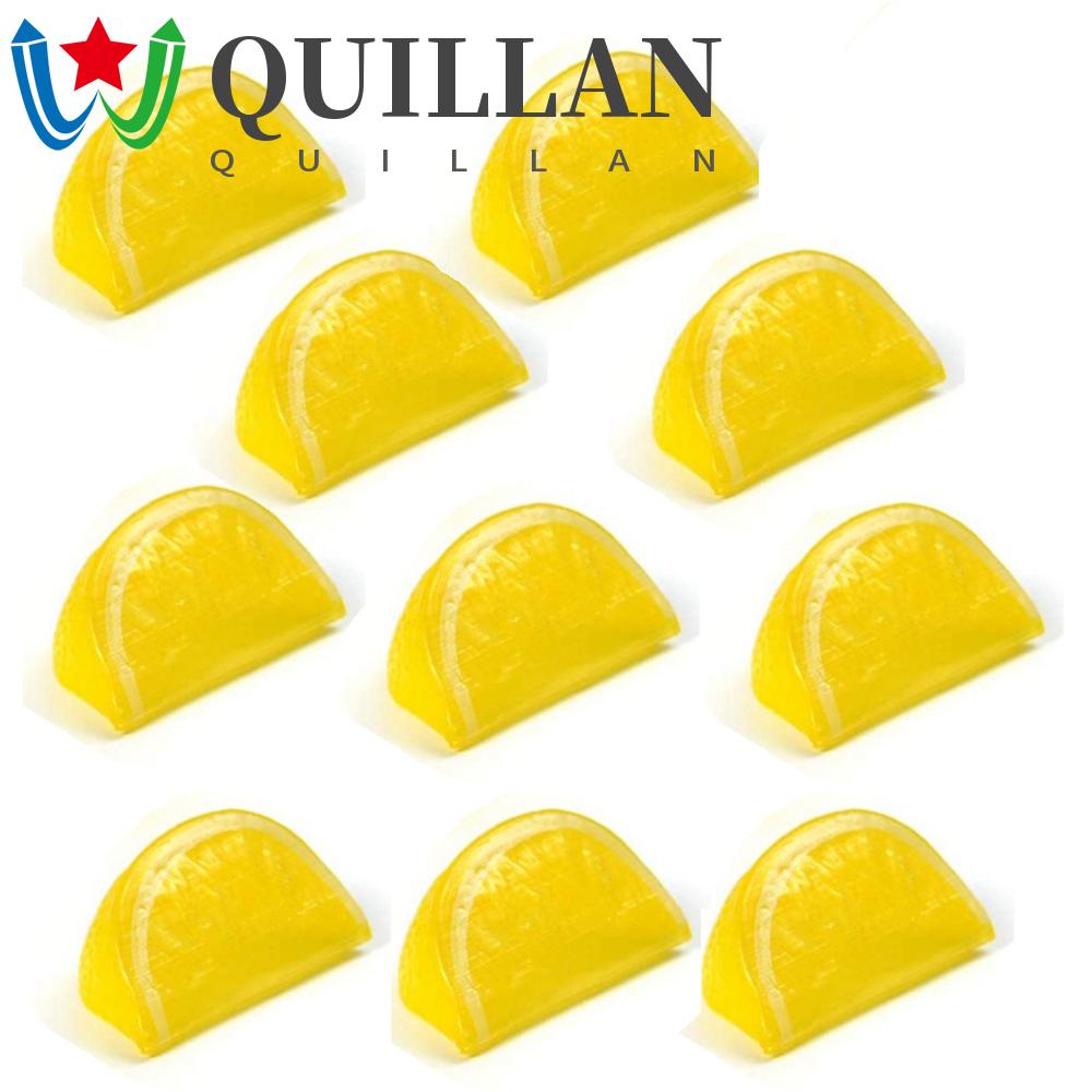 Quillan มะนาวปลอม พลาสติก เสมือนจริง ตกแต่งปาร์ตี้ เลม่อนปลอม บล็อกเด็ก