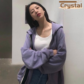 Crystal  เสื้อผ้าผู้ญิง แขนยาว เสื้อฮู้ด คลุมหญิง สไตล์เกาหลี แฟชั่น  ทันสมัย คุณภาพสูง ทันสมัย พิเศษ A98J24B 36Z230909