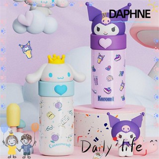 Daphne แก้วน้ําเก็บความร้อน ความจุขนาดใหญ่ 350 มล. ลาย Kuromi Melody Cinnamoroll Cup น่ารัก สําหรับเด็กผู้หญิง