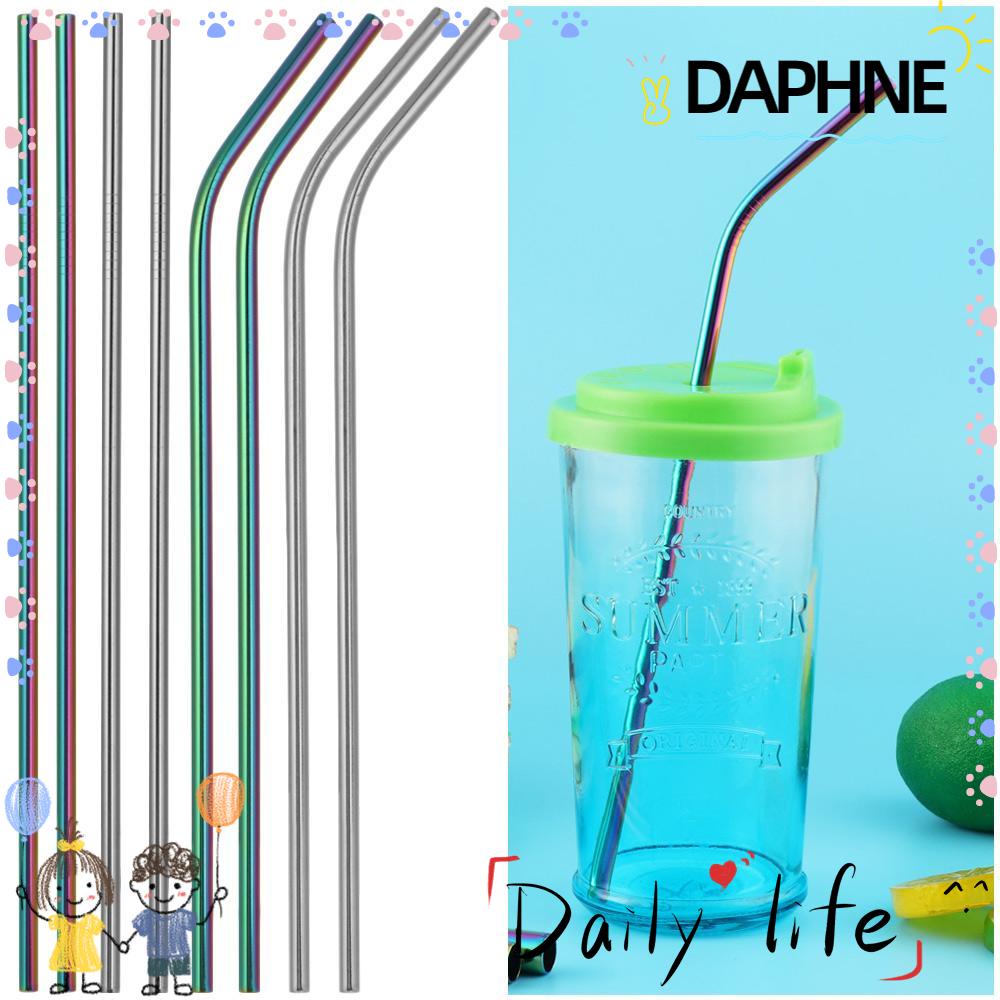 daphne-หลอดดูดเครื่องดื่มโลหะ-อุปกรณ์เสริม-สําหรับบ้าน-ห้องครัว-บาร์-ปาร์ตี้-4-6-8-ชิ้น