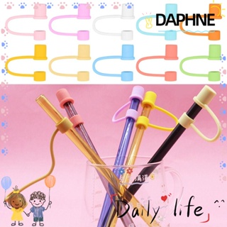 Daphne ชุดจุกปิดหลอดดูดน้ํา ซิลิโคน กันฝุ่น หลากสี 10 มม. 10 ชิ้น