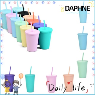 Daphne ขวดน้ํา แบบพกพา พร้อมฝาปิด ความจุขนาดใหญ่ สําหรับใส่กาแฟ