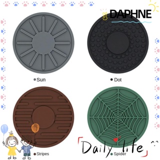 Daphne แผ่นรองแก้วน้ําซิลิโคน ทนความร้อน ใช้ซ้ําได้ ทนทาน หลายสี ทําความสะอาดง่าย สําหรับรถยนต์ 4 ชิ้น