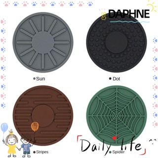 Daphne แผ่นรองแก้วน้ําซิลิโคน ทนความร้อน ใช้ซ้ําได้ ทนทาน หลายสี ทําความสะอาดง่าย สําหรับรถยนต์ 4 ชิ้น