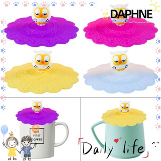 Daphne ฝาครอบแก้ว ซิลิโคน ทนความร้อน พร้อมที่จับนูน 2 ชิ้น