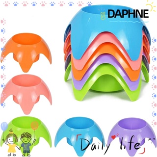 Daphne ที่วางแก้วน้ําพลาสติก ใช้ซ้ําได้ 5 สี ทําความสะอาดง่าย สําหรับผู้ใหญ่ 5 ชิ้น