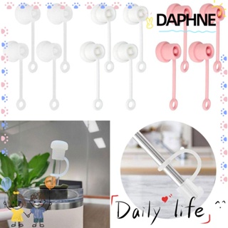 Daphne จุกปิดหลอดซิลิโคน กันกระเด็น ใช้ซ้ําได้ สําหรับหลอด 6-10 มม. 4 ชิ้น