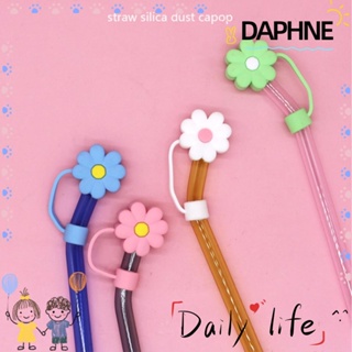 Daphne ฝาครอบหลอดซิลิโคน ลายดอกไม้ กันฝุ่น ใช้ซ้ําได้ 0.3 นิ้ว 30&amp;40 ออนซ์ 10 ชิ้น
