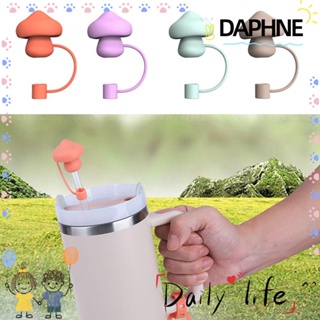 Daphne ฝาครอบหลอดดูดน้ํา รูปเห็ดน่ารัก กันฝุ่น ใช้ซ้ําได้