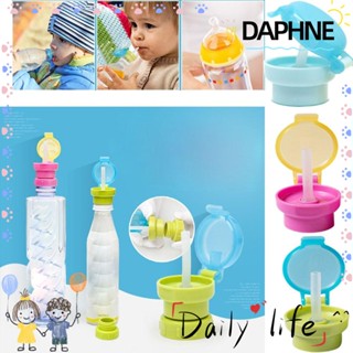 Daphne ฝาปิดขวดน้ําดื่ม พร้อมหลอดดูด 2.7 ซม. กันหก สําหรับน้ําผลไม้ โซดา