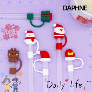 Daphne จุกปิดหลอดดูดน้ํา ซิลิโคน กันฝุ่น ใช้ซ้ําได้ อุปกรณ์เสริม สําหรับห้องครัว