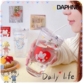 Daphne แก้วชานม ลายการ์ตูนน่ารัก ของใช้ในครัวเรือน