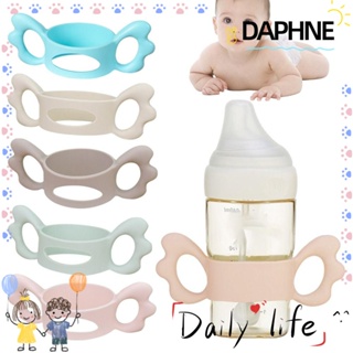 Daphne 2 ชิ้น ที่จับขวดนม ซิลิโคน ทารก การเรียนรู้ ถ้วยดื่ม กันรั่ว