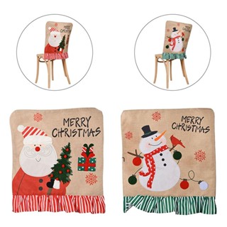 【Christmas】ผ้าคลุมเก้าอี้ ลายซานตาคลอส เครื่องประดับคริสต์มาส