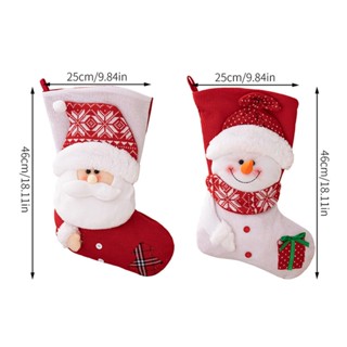 【Christmas】ถุงเท้าซานตาคลอส สําหรับแขวนตกแต่งต้นคริสต์มาส