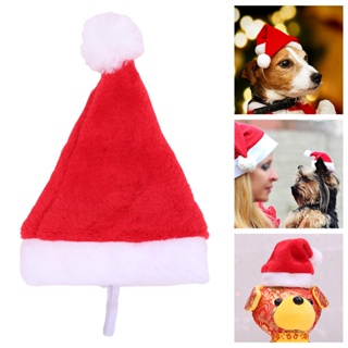 หมวกซานตาคลอส ขนาดเล็ก สีแดง สําหรับสัตว์เลี้ยง คริสต์มาส 2024 DIY 10 ชิ้น【สําหรับคริสต์มาส】