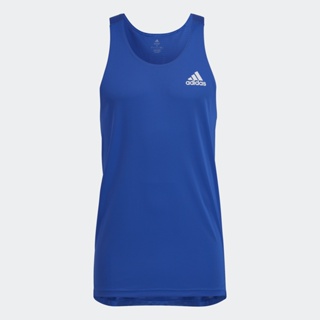 adidas วิ่ง เสื้อกล้าม Own the Run ผู้ชาย สีน้ำเงิน HL3989