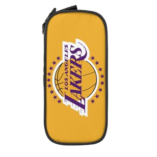 กระเป๋าดินสอ LA Lakers ขนาดใหญ่ จุของได้เยอะ ที่ทนทาน พร้อมซิป สําหรับนักเรียน และเครื่องเขียน
